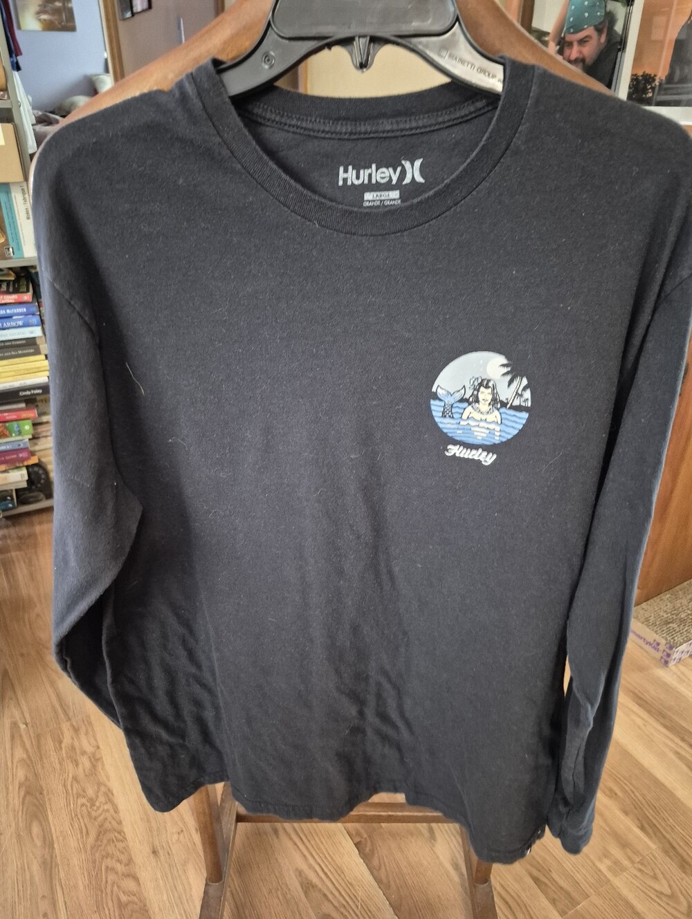 Hurley Black Long Sleeve Graphic Tee